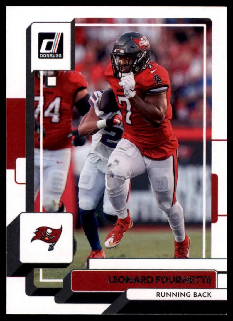 Leonard Fournette football card from 2022 Donruss Tampa Bay Buccaneers product