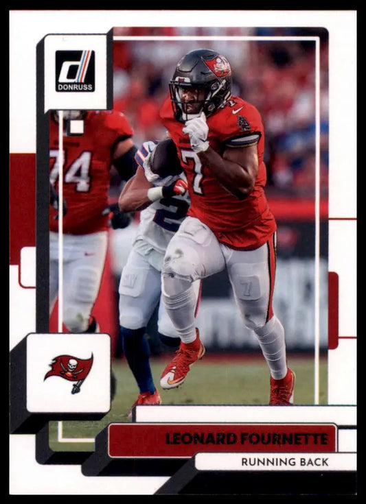 Leonard Fournette football card from 2022 Donruss Tampa Bay Buccaneers collection