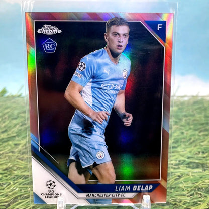 Topps Chrome UEFA Rose Gold Refractor Liam Delap Manchester City rookie card