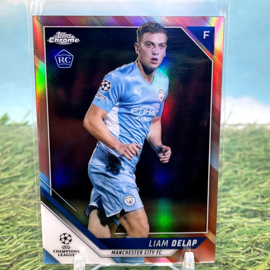 Topps Chrome UEFA Rose Gold Refractor Liam Delap Manchester City rookie card