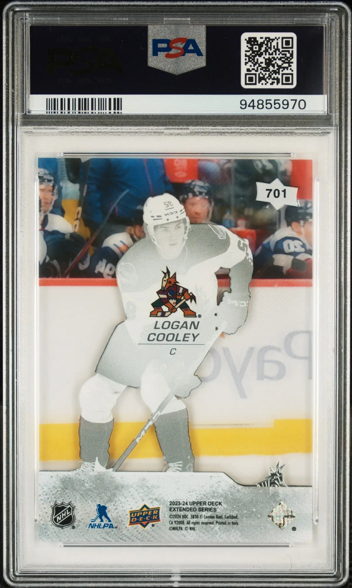 Logan Cooley 2023 Upper Deck #701 Clear Cut PSA 9 Mint - Singles