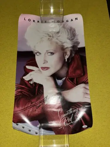 Lorrie Morgan Signed Autograph Something In Red Country Music Poster JSA Cert