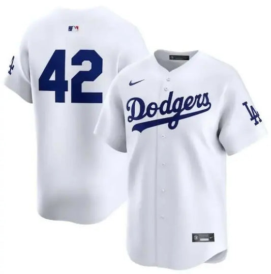 White Dodgers baseball jersey from Nike 2024 Jackie Robinson Day limited edition
