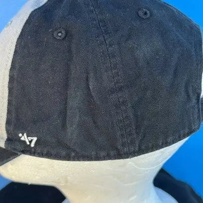 Black and gray Los Angeles Kings 47 Clean Up adjustable baseball cap with silver logo