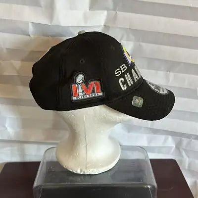 Black Super Bowl LVI Champions baseball cap from Los Angeles Rams Football Super Bowl 56 Hat Snapback