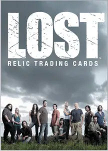 Promotional Lost Relics P1 Promo Card showcasing trading cards of LOST television series cast