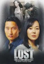 Promotional poster of Lost featuring cast portraits on Lost Revelations LR-4 promo card