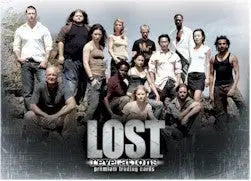 Cast photo of Lost at San Diego Comic Con on Lost Revelations Promo Card