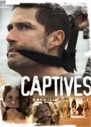 Movie poster for Captives showing a man with a gag in Lost Season 2 Foil Box Topper