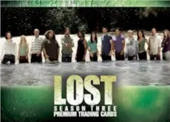 Promotional poster for LOST featuring characters in water from San Diego Comic Con