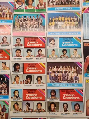 Vintage 1975/76 Topps Basketball highly desirable cards in excellent condition