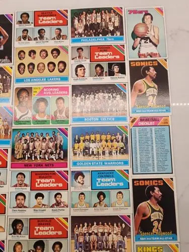 Vintage 1975/76 Topps Basketball highly desirable cards collection of 33 in EX-MT condition