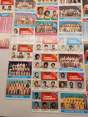 Vintage 1975/76 Topps basketball cards, a lot of highly desirable cards for collectors