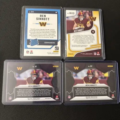 Lot Of 4 2024 Panini Ben Sinnott NFL Rookie Cards featuring collectible NFL rookie cards