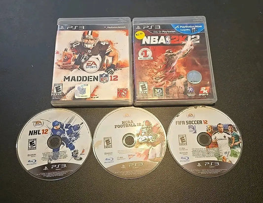 Lot of 5 Used PS3 Sports Games including popular titles for sports enthusiasts