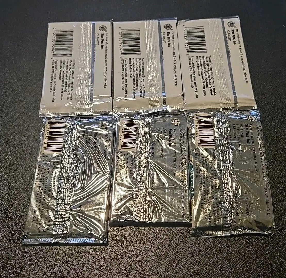 Sealed packs of Star Picks Pro Prospects Trading Cards from 1992 Football and Basketball
