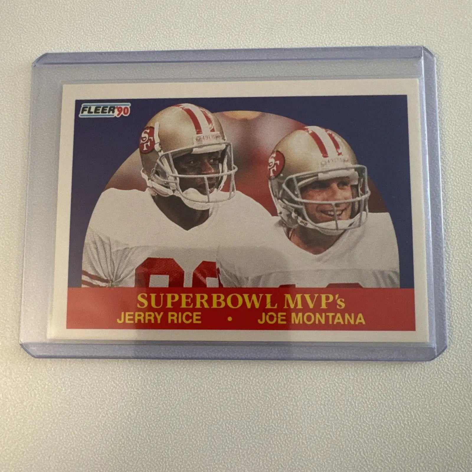 1990 Fleer Super Bowl MVPs Jerry Rice Joe Montana Ronnie Lott 49ers football card