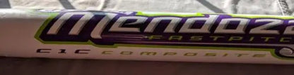 Baseball bat handle with black grip and purple end for Louisville TPS Jessica Mendoza C1C Composite Baseball
