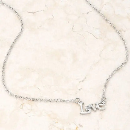 Love Script Necklace - Necklaces
