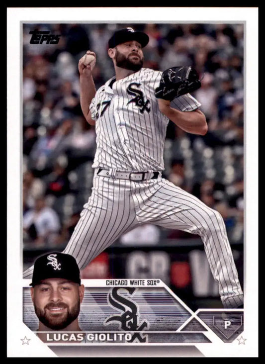 Lucas Giolito baseball card from 2023 Topps #142 Chicago White Sox collectible