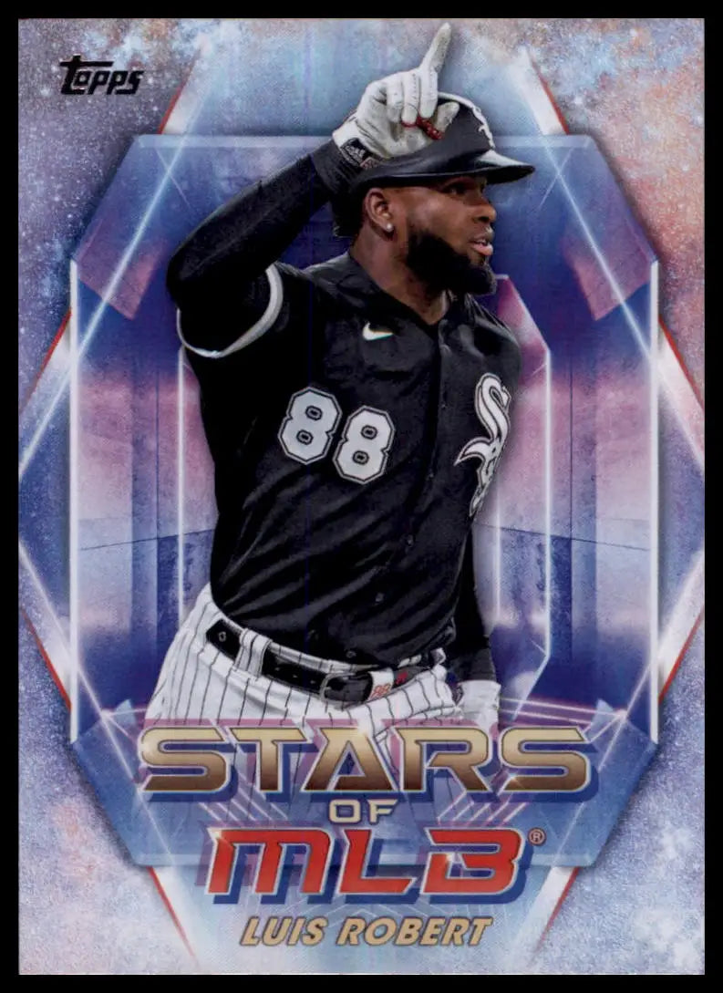 Luis Robert baseball card from 2023 Topps Stars of MLB series featuring Chicago White Sox