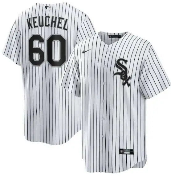 White pinstripe baseball jersey from Luis Robert Chicago White Sox Nike replica series