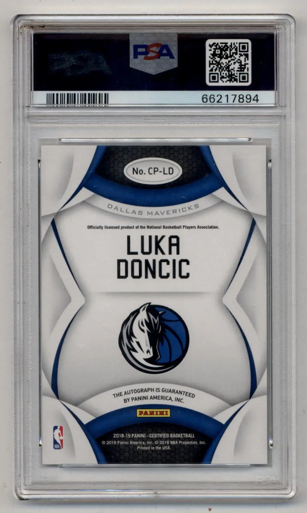Luka Doncic 2018-19 Certified Potential Auto PSA 9 Mint Auto 10 - Singles