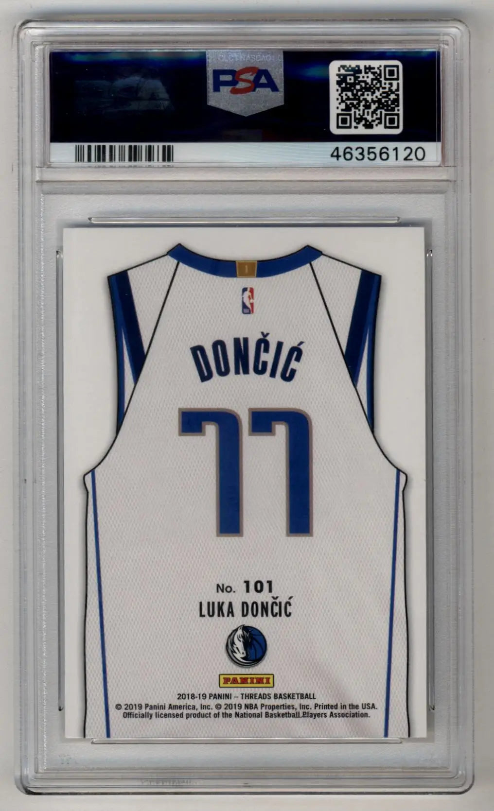 Graded Luka Doncic Panini Threads Dazzle basketball trading card PSA 10 Gem Mint