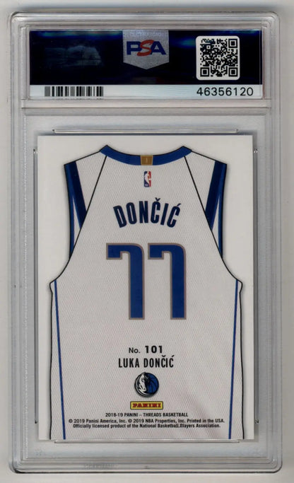 Graded Luka Doncic Panini Threads Dazzle basketball trading card PSA 10 Gem Mint