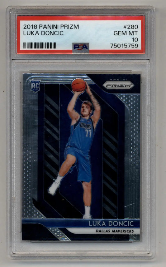 Luka Doncic 2018 Panini Prizm basketball card Gem Mint PSA 10 collectible