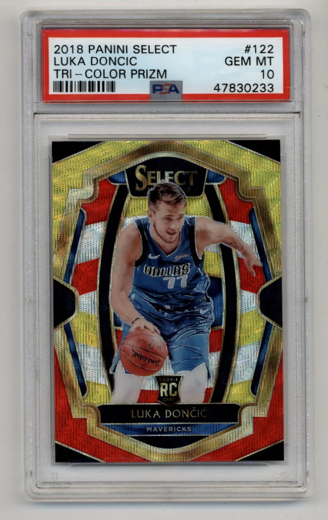 Luka Doncic 2018-19 Select Tri-Color Prizm #122 PSA 10 Gem Mint - Singles