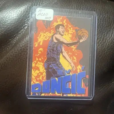 Luka Doncic ice rated rookie insert card from 2018 Fire & Ice Rated Rookie series