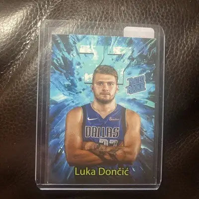Luka Doncic Ice Rated Rookie insert card from 2018 Fire & IceRated Rookie series