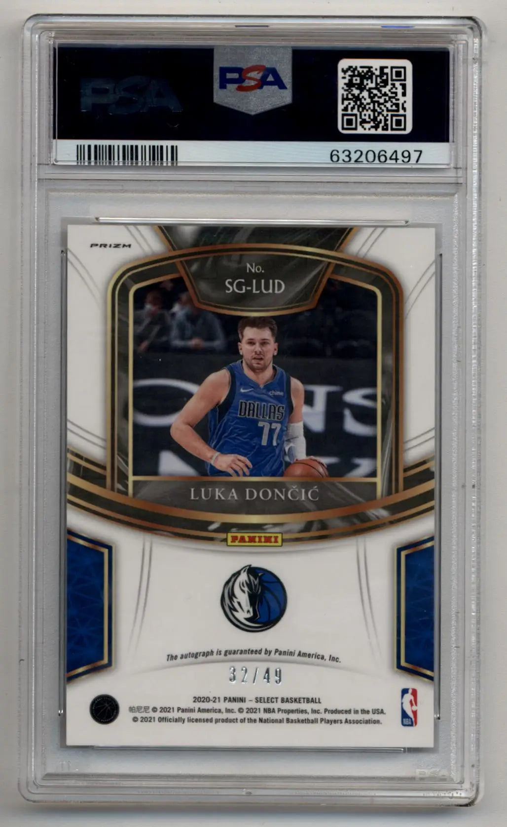 Luka Doncic 2020-21 Select Signatures 32/49 PSA 9 Mint - Singles
