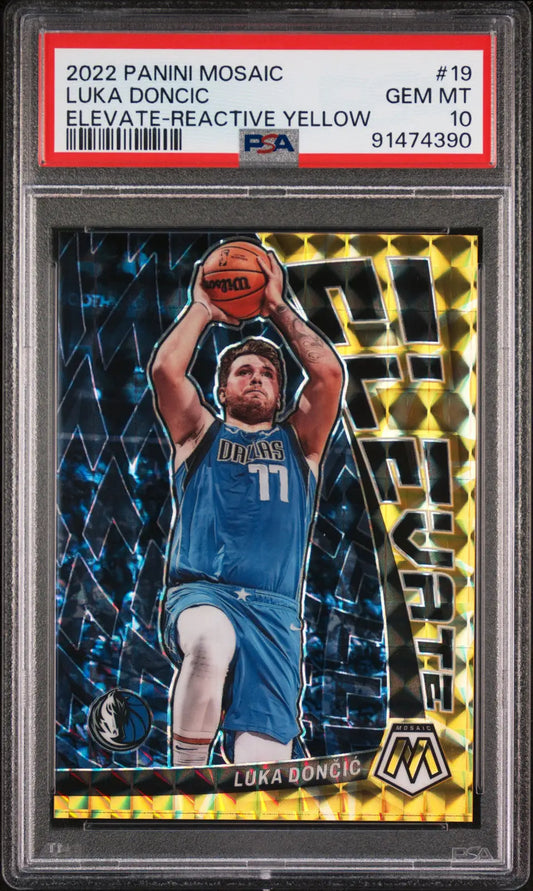 Luka Doncic basketball card from Panini Mosaic Elevate series at Columbia Hobby