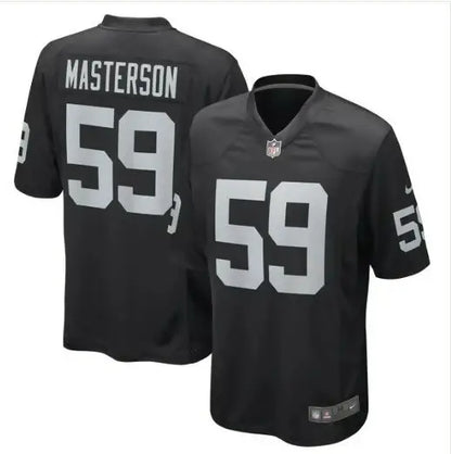 Black Luke Masterson Las Vegas Raiders Nike Game Jersey with number 59