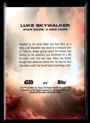 ? Luke Skywalker — 2025 Topps Chrome Star Wars #83 ?