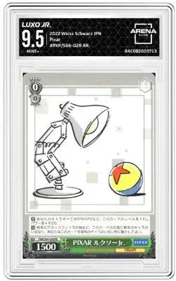 Graded Luxo Jr. Pixar Weiss Schwarz Arena Club card 9.5 2022