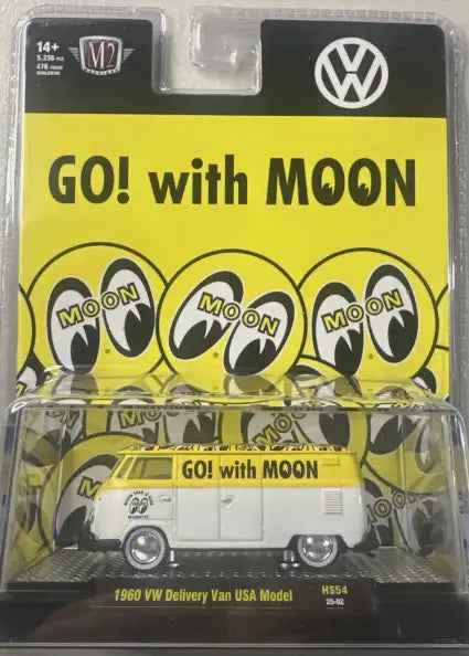 Packaged white and yellow 1960 VW Delivery Van USA Model toy car for van USA model rel