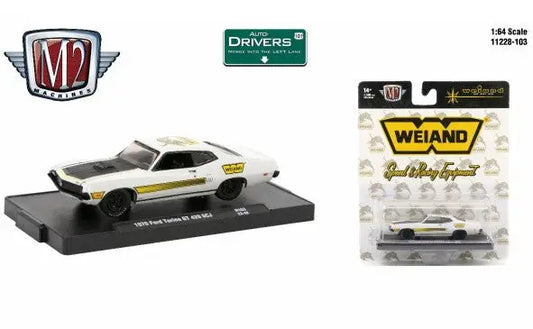 Die-cast model of a classic Ford Torino GT 429 SCJ in M2 Machines Auto collection