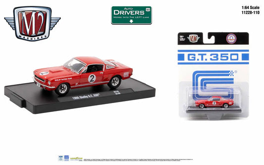 Red 1965 Shelby GT350 die-cast model car in M2 Machines Auto Drivers series