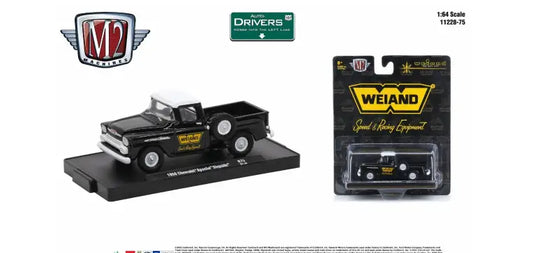 Black vintage Chevrolet Apache Stepside pickup truck model with Weand branding