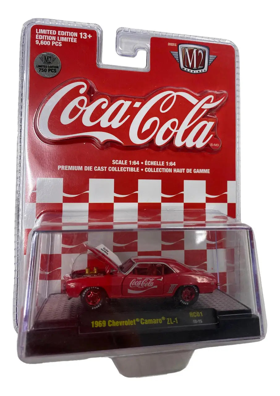 Coca-Cola branded die-cast model of 1969 Chevrolet Camaro ZL-1 Red Chase Release RC01