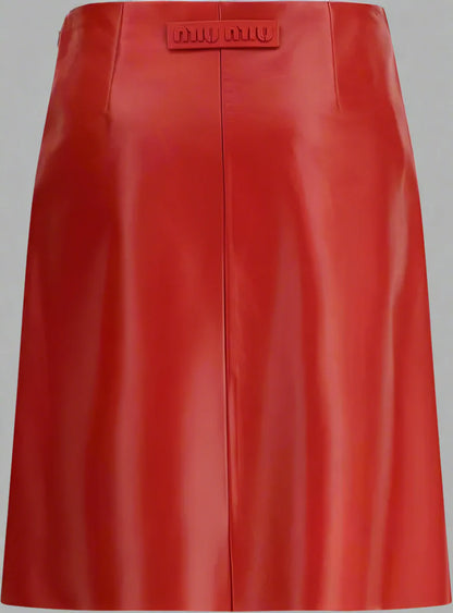 MIU MIU Nappa Leather Skirt