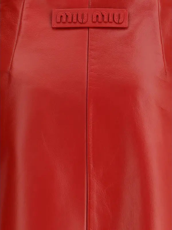 MIU MIU Nappa Leather Skirt