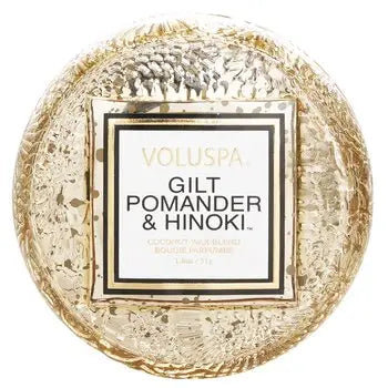 Macaron Candle - Gilt Pomander & Hinoki - 51g/1.8oz - 51g/1.8oz / 1 - Home Scent
