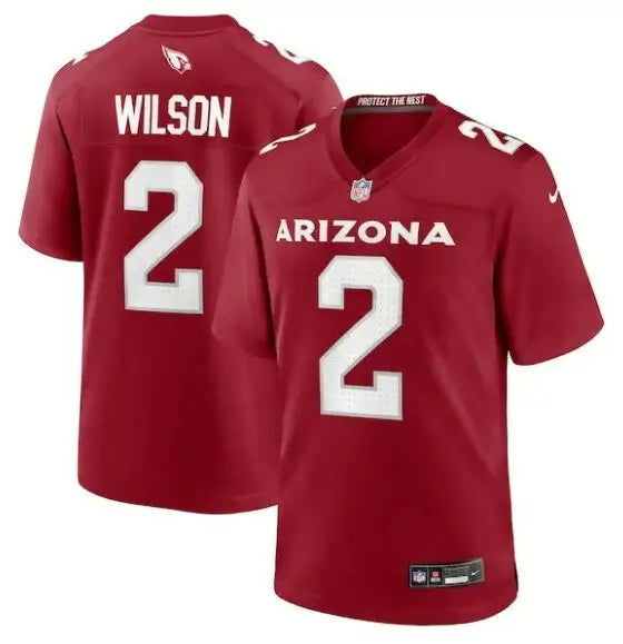 Red Arizona Cardinals Mack Wilson Nike Game Jersey with number 2 and WILSON on the back