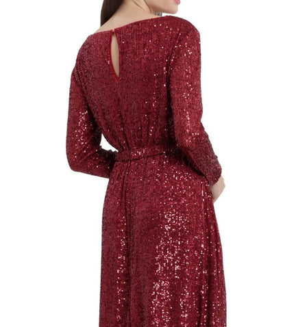 Maggy London Sequin Cherry Red Party Dress LAST ONE! Only Size 2/XS Petite Remaining Cocktail - 2 - Cocktail Dress