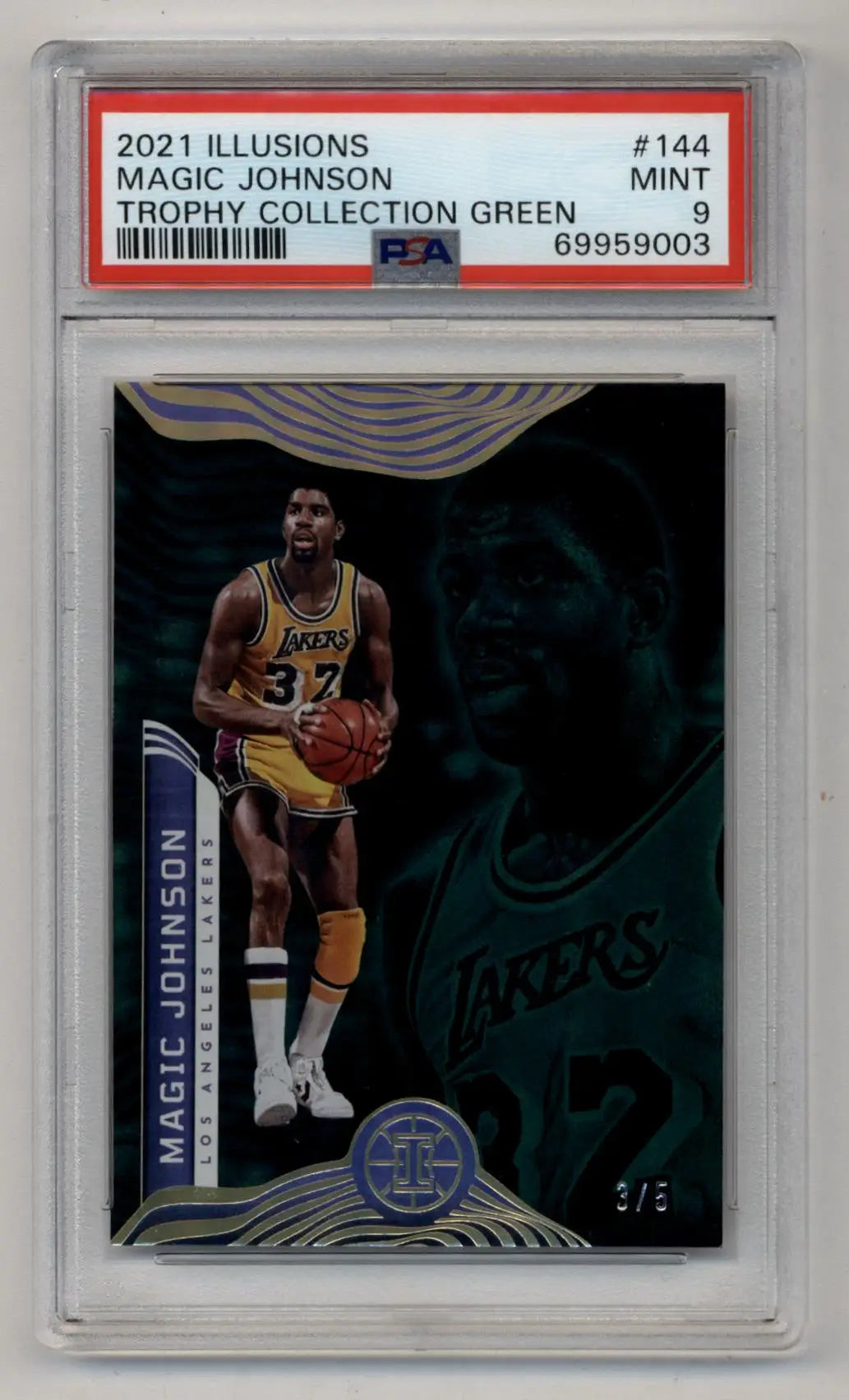 Illusions Trophy Collection Green Magic Johnson basketball card PSA 9 Mint