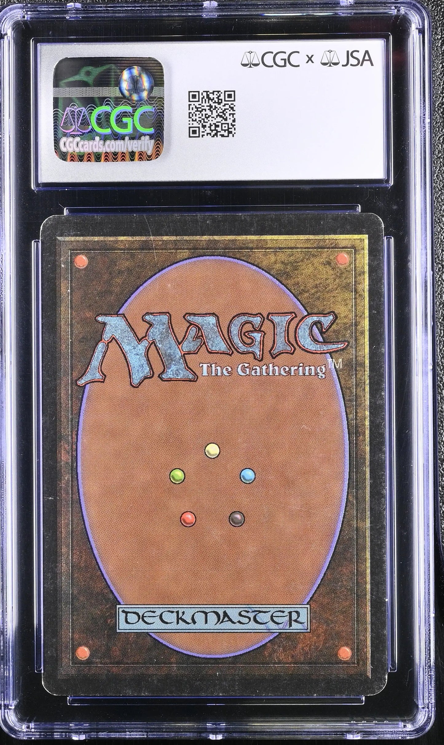 Graded Magic The Gathering card in protective slab for Magic MTG Living Wall Beta Edition with Anson Maddocks autograph